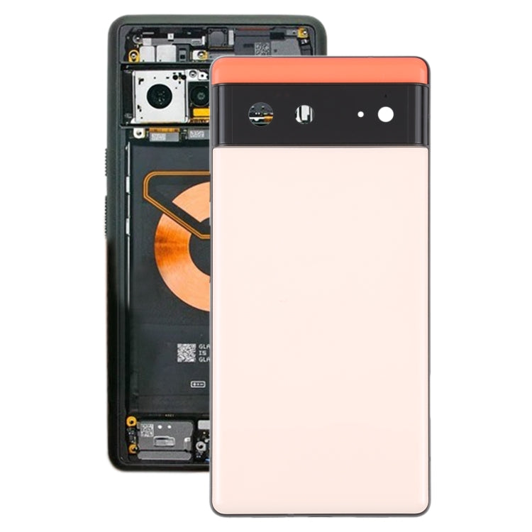 For Google Pixel 6 Battery Back Cover with Middle Frame(Pink) - Repair & Spare Parts by buy2fix | Online Shopping UK | buy2fix