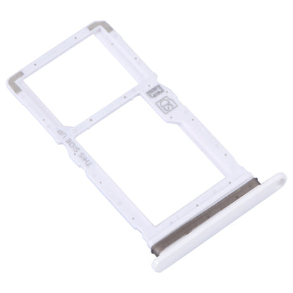 For Motorola Moto One Fusion Plus Original SIM Card Tray + Micro SD Card Tray (White) - Repair & Spare Parts by buy2fix | Online Shopping UK | buy2fix