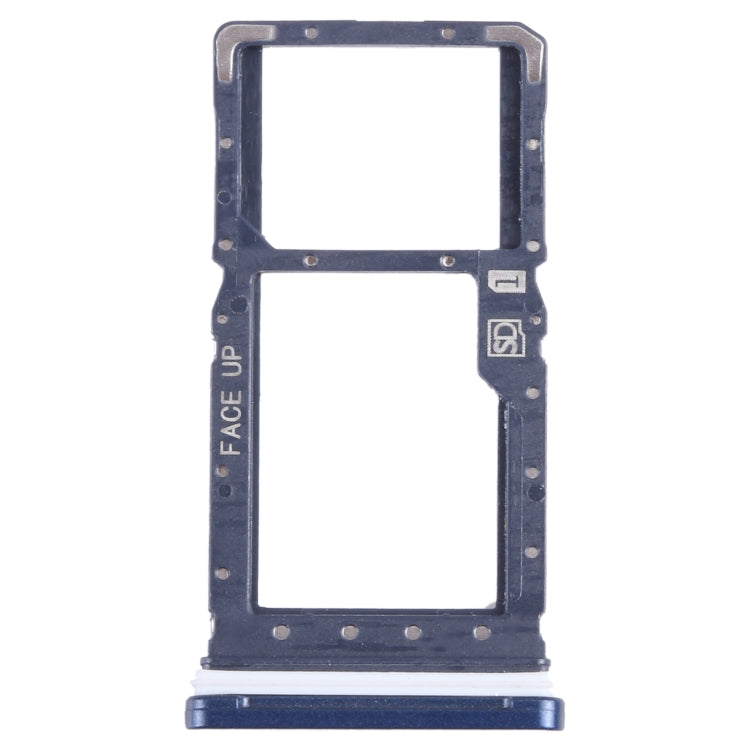 For Motorola Moto G Play 2021 SIM Card Tray + Micro SD Card Tray (Blue) - Card Socket by buy2fix | Online Shopping UK | buy2fix