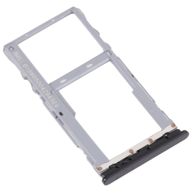 For TCL 20E Original SIM Card Tray + Micro SD Card Tray (Black) - For TCL by buy2fix | Online Shopping UK | buy2fix