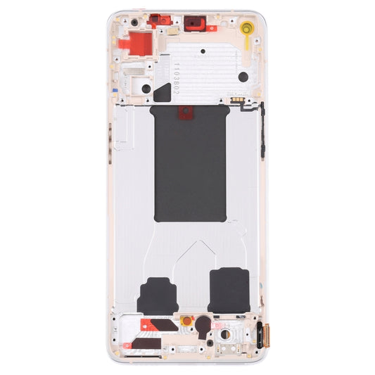 For OPPO Reno7 Pro 5G Front Housing LCD Frame Bezel Plate (Gold) - LCD Screen by buy2fix | Online Shopping UK | buy2fix