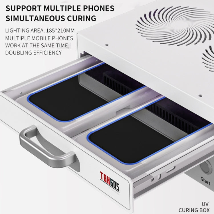 TBK 605 100W Mini UV Curing Lamp Box 48 LEDs Curved Surface Screen UV Curing Box, UK Plug - Others by TBK | Online Shopping UK | buy2fix