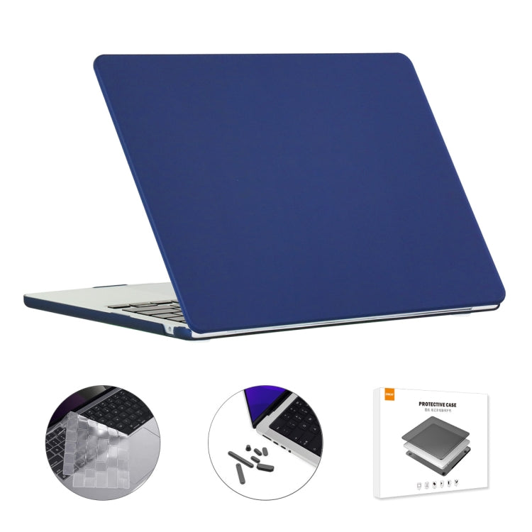 For MacBook Air 13.6 2022 A2681 US Version ENKAY 3 in 1 Matte Laptop Case with TPU Keyboard Film / Anti-dust Plugs (Peony Blue) - MacBook Air Cases by ENKAY | Online Shopping UK | buy2fix