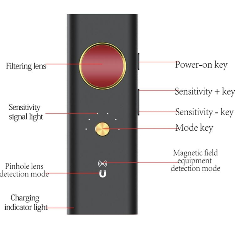 ZS-R35 Portable Mini Wireless Signal Detector Anti-GPS Scanner - Security by buy2fix | Online Shopping UK | buy2fix