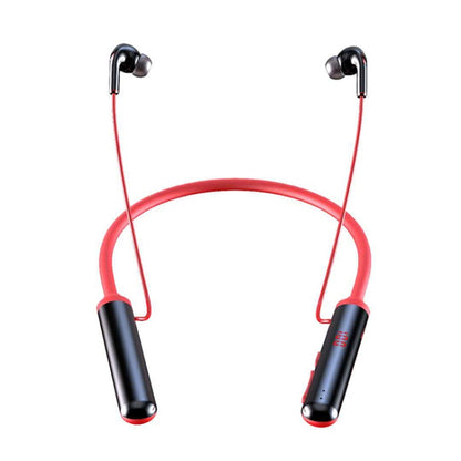 960 Neckband Magnetic Stereo Headphone with LED Display Support TF Card(Red) - Neck-mounted Earphone by buy2fix | Online Shopping UK | buy2fix