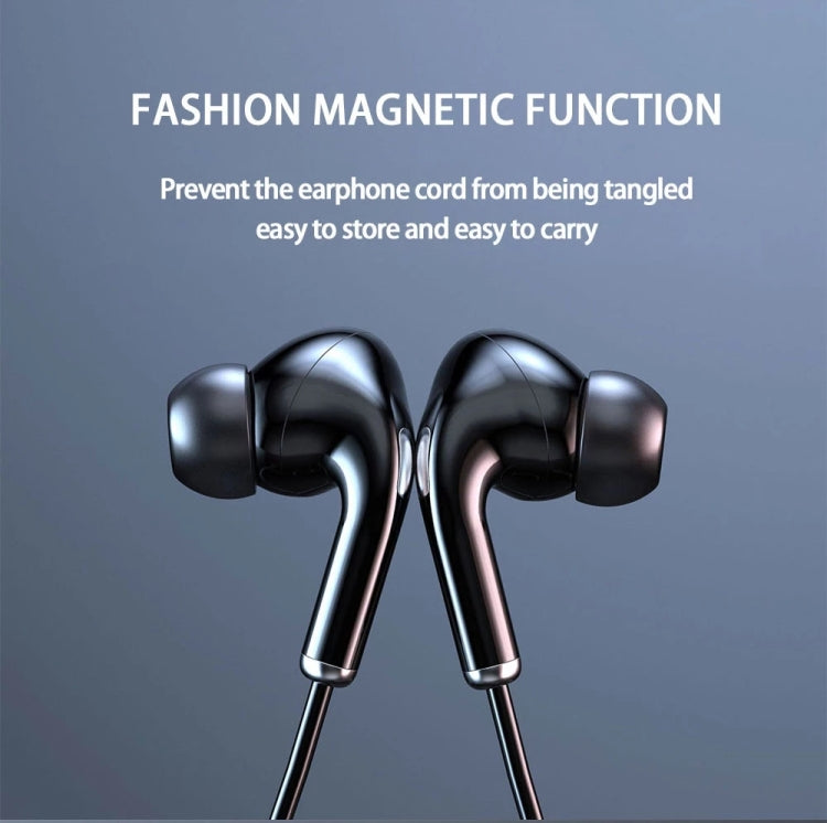 960 Neckband Magnetic Stereo Headphone with LED Display Support TF Card(Black) - Neck-mounted Earphone by buy2fix | Online Shopping UK | buy2fix