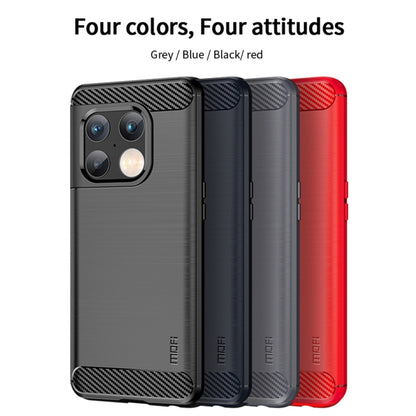 For OnePlus 10 Pro 5G MOFI Gentleness Brushed Carbon Fiber Soft TPU Case(Blue) - OnePlus Cases by MOFI | Online Shopping UK | buy2fix