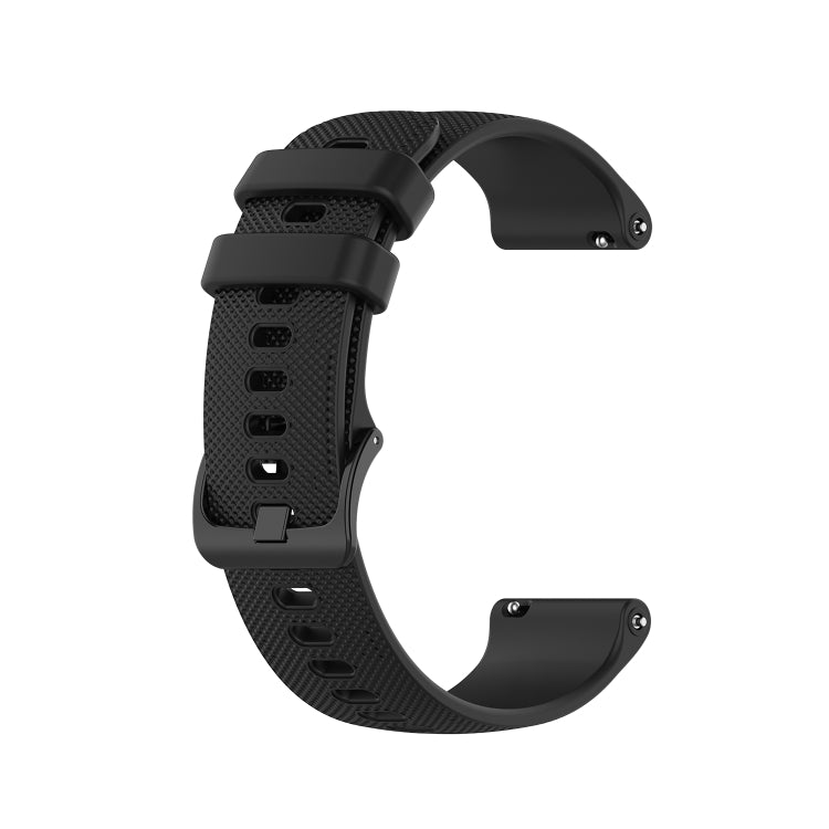 For Xiaomi Watch S1 22mm Checkered Silicone Watch Band(Black) - Smart Wear by buy2fix | Online Shopping UK | buy2fix