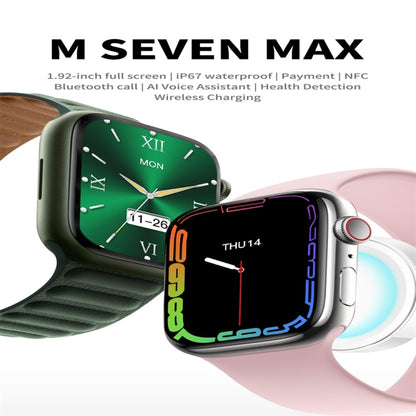 M SEVEN MAX 1.92 inch Silicone Watchband Color Screen Smart Watch(Black) - Smart Wear by buy2fix | Online Shopping UK | buy2fix