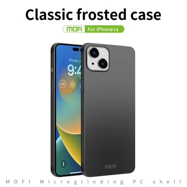 For iPhone 14 MOFI Frosted PC Ultra-thin Hard Case (Gold) - iPhone 14 Cases by MOFI | Online Shopping UK | buy2fix