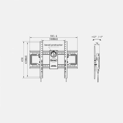 NORTH BAYOU NB DF70-T Tilt Height Adjustable Bracket Wall Rack Mount for 55-85 inch LCD TV - Consumer Electronics by buy2fix | Online Shopping UK | buy2fix