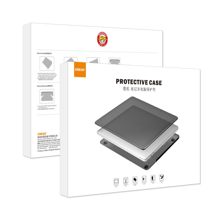 For MacBook Pro 13.3 A2251/A2289/A2338 ENKAY Hat-Prince 3 in 1 Protective Bracket  Case Cover Hard Shell with TPU Keyboard Film / Anti-dust Plugs, Version:US(Grey) - MacBook Pro Cases by ENKAY | Online Shopping UK | buy2fix