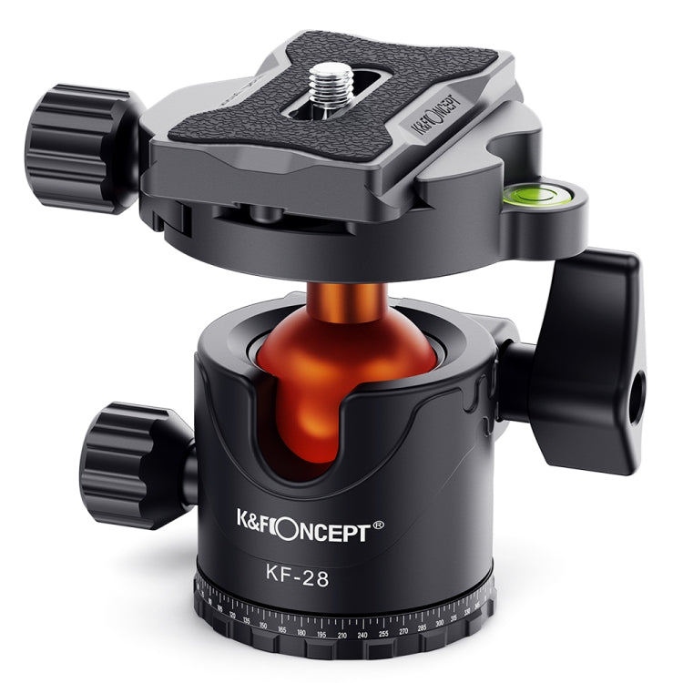 K&F CONCEPT KF31.023V3 360 Degree Rotating Panoramic Metal Tripod Ball Head with 1/4 Inch Quick Release Plate - Other Accessories by K&F | Online Shopping UK | buy2fix