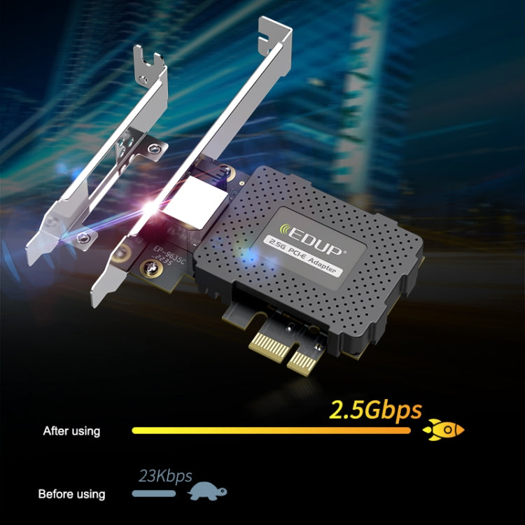 EDUP EP-9635C 2.5Gbps Gigabit Game Wired Network Card 2500M High Speed Internet Port Expansion Desktop PC Adaptive Ethernet Network Adapter - USB Network Adapter by EDUP | Online Shopping UK | buy2fix