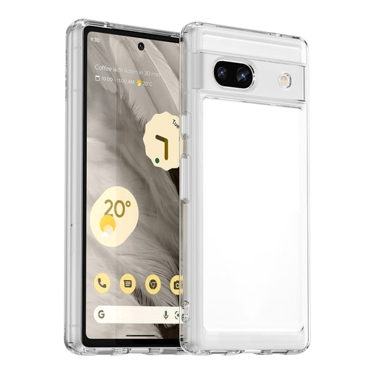 For Google Pixel 7a Colorful Series Acrylic + TPU Phone Case(Transparent) - Google Cases by buy2fix | Online Shopping UK | buy2fix