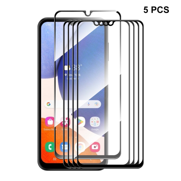 For Samsung Galaxy A14 5G 5pcs ENKAY Hat-Prince Full Glue 0.26mm 9H 2.5D Tempered Glass Full Film - Galaxy Tempered Glass by ENKAY | Online Shopping UK | buy2fix