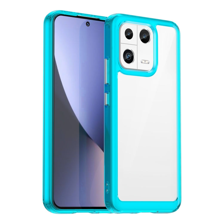 For Xiaomi 13 Colorful Series Acrylic + TPU Phone Case(Transparent Blue) - 13 Cases by buy2fix | Online Shopping UK | buy2fix
