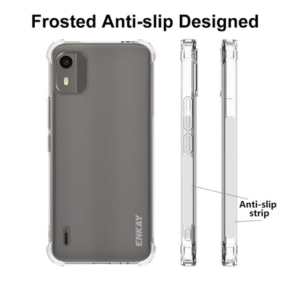 For Nokia C12 4G ENKAY Clear TPU Shockproof Anti-slip Phone Case - Nokia Cases by ENKAY | Online Shopping UK | buy2fix