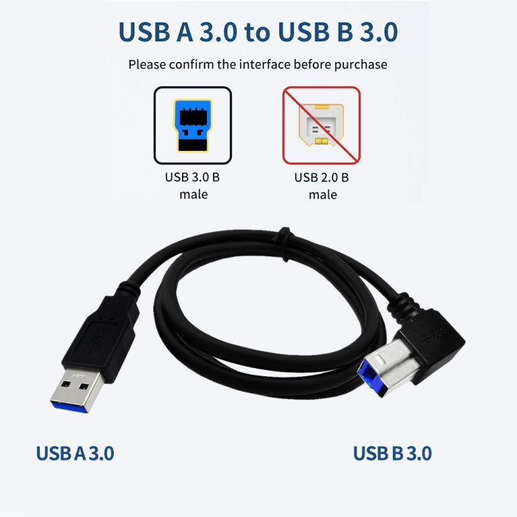 JUNSUNMAY USB 3.0 A Male to USB 3.0 B Male Adapter Cable Cord 1.6ft/0.5M for Docking Station, External Hard Drivers, Scanner, Printer and More(Up) - USB 3.0 by JUNSUNMAY | Online Shopping UK | buy2fix