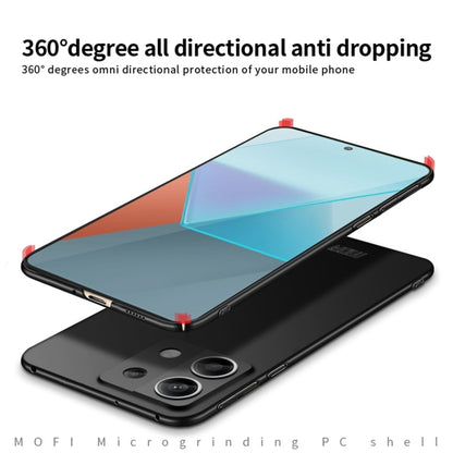 For Xiaomi Redmi Note 13 5G MOFI Micro-Frosted PC Ultra-thin Hard Phone Case(Black) - Xiaomi Cases by MOFI | Online Shopping UK | buy2fix