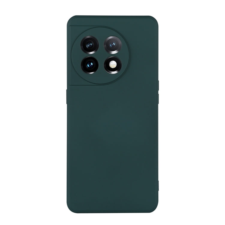 For OnePlus 11 ENKAY Liquid Silicone Soft Shockproof Phone Case(Dark Green) - OnePlus Cases by ENKAY | Online Shopping UK | buy2fix