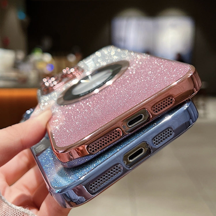 For iPhone 13 Pro Max MagSafe Gradient Glitter Electroplating TPU Phone Case(Golden) - iPhone 13 Pro Max Cases by buy2fix | Online Shopping UK | buy2fix
