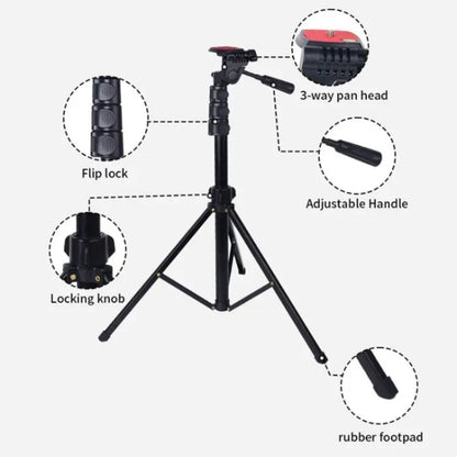 JMARY KP2206 Multi-functional Adjustable Portable Camera Tripod 1.7m Floor Stand - Tripods by Jmary | Online Shopping UK | buy2fix