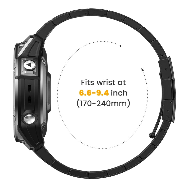 For Garmin Fenix 6X Sapphire 26mm Titanium Alloy Quick Release Watch Band(Black) - Watch Bands by buy2fix | Online Shopping UK | buy2fix