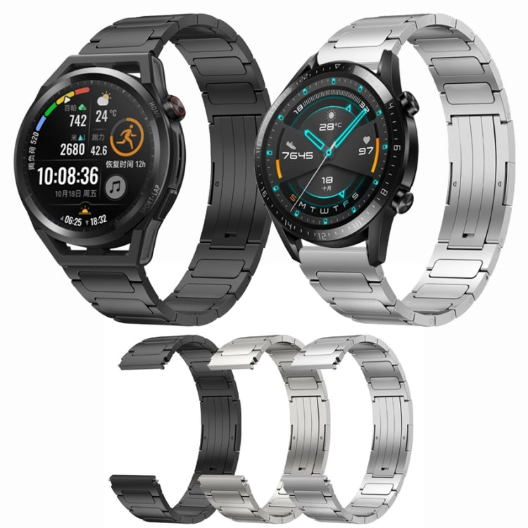 For Huawei Watch 3 22mm I-Shaped Titanium Alloy Watch Band(Black) - Watch Bands by buy2fix | Online Shopping UK | buy2fix