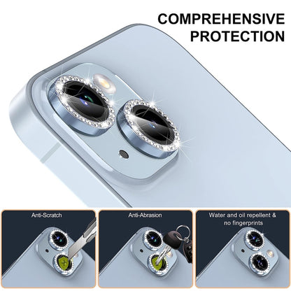 For iPhone 14 / 14 Plus ENKAY AR Anti-reflection Individual Diamond Ring Camera Lens Glass Full Film(Black) - iPhone 14 Tempered Glass by ENKAY | Online Shopping UK | buy2fix