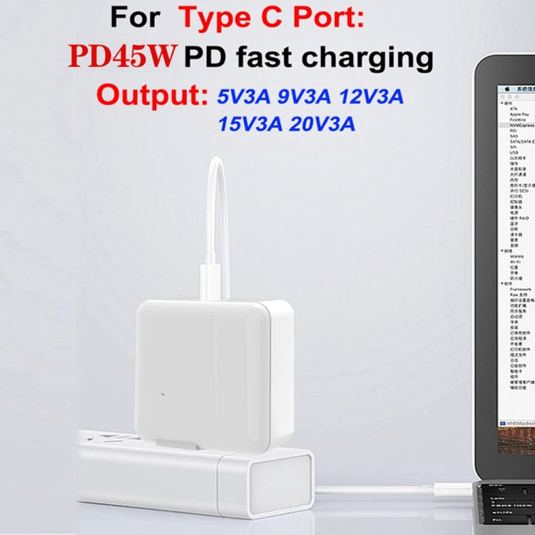 GAN 65W PD45W Dual Type-C+QC3.0 USB Multi Compatible Laptop Adapter AU + US Plug White - Power Supply by buy2fix | Online Shopping UK | buy2fix