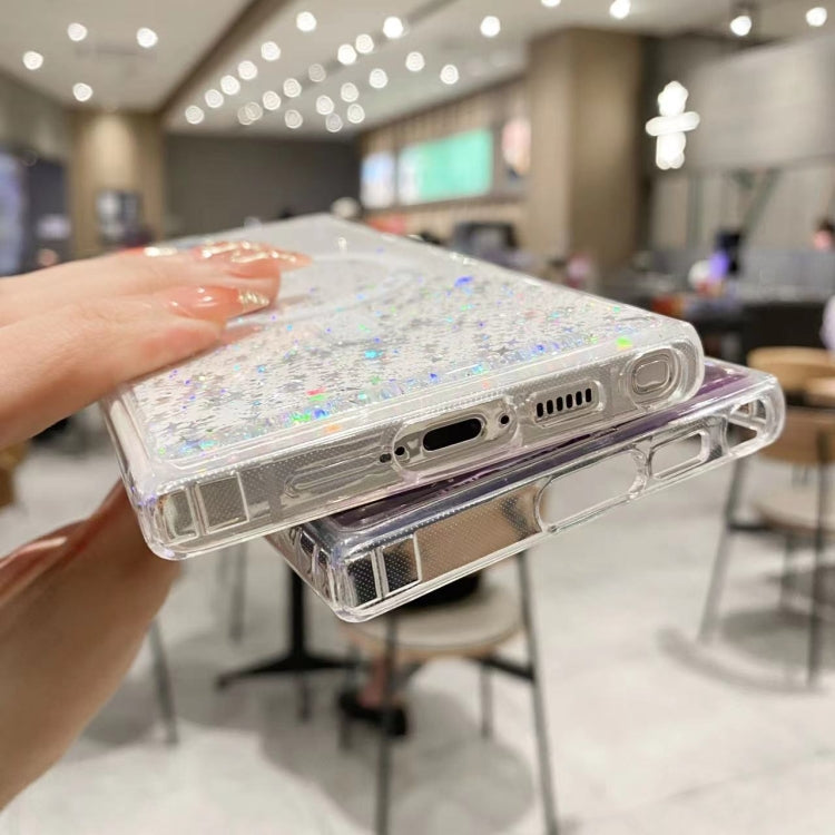 For Samsung Galaxy S22+ 5G MagSafe Glitter Hybrid Clear TPU Phone Case(Green) - Galaxy S22+ 5G Cases by buy2fix | Online Shopping UK | buy2fix