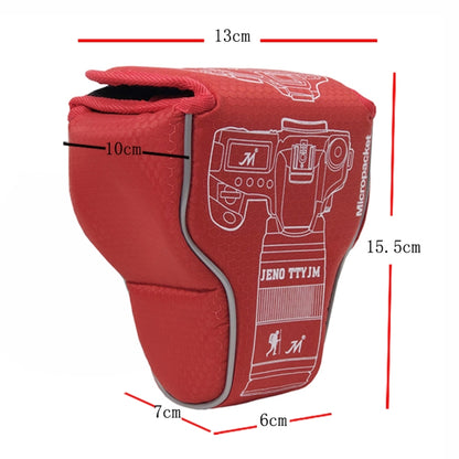 Waterproof Camera Bag Case Cover for Canon EOS M100 / M50 / M10 / M6 / M5 / M3(Red) - Camera Accessories by Richwell | Online Shopping UK | buy2fix