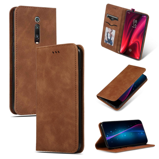 Retro Skin Feel Business Magnetic Horizontal Flip Leather Case for Xiaomi Mi 9T  / Mi 9T Pro / Redmi K20  /  K20 Pro(Brown) - Xiaomi Cases by buy2fix | Online Shopping UK | buy2fix