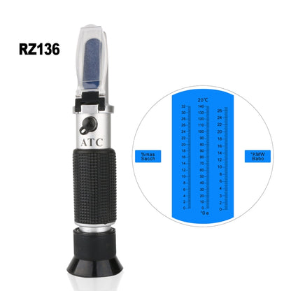 RZ136 Refractometer Fruit Wine Meter Sugar Portable Auto Brix 0~32% Alcohol 0~26% Fruit Juice Wine Sugar Meter Refractometer - Consumer Electronics by buy2fix | Online Shopping UK | buy2fix