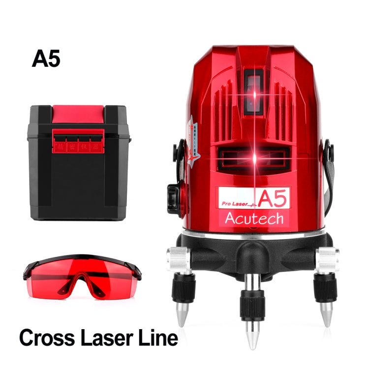 A5 Laser Level 2~5 Line Red Beam Line 360 Degree Rotary Level Self-leveling Horizontal&Vertical Available Auto Line Laser Level - Consumer Electronics by buy2fix | Online Shopping UK | buy2fix