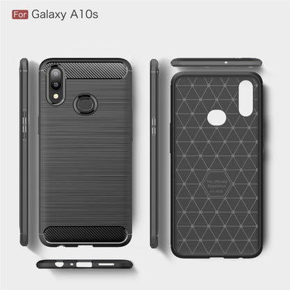 Brushed Texture Carbon Fiber TPU Case for Galaxy A10s(Navy Blue) - Galaxy Phone Cases by buy2fix | Online Shopping UK | buy2fix