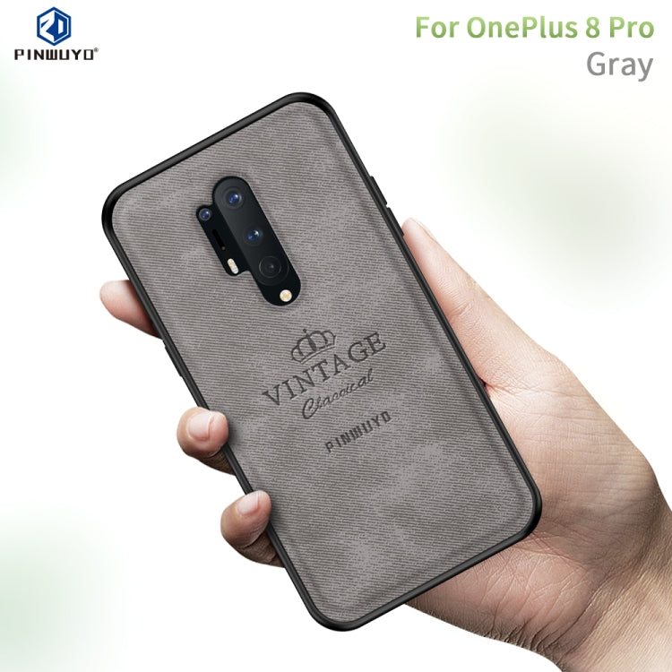 For Oneplus 8 Pro PINWUYO Zun Series PC + TPU + Skin Waterproof And Anti-fall All-inclusive Protective Shell(Gray) - OnePlus Cases by PINWUYO | Online Shopping UK | buy2fix