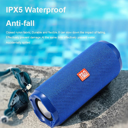 T&G TG191 10W Waterproof Bluetooth Speaker Stereo Double Diaphragm Subwoofer Portable Audio FM Radio(Blue) - Waterproof Speaker by T&G | Online Shopping UK | buy2fix