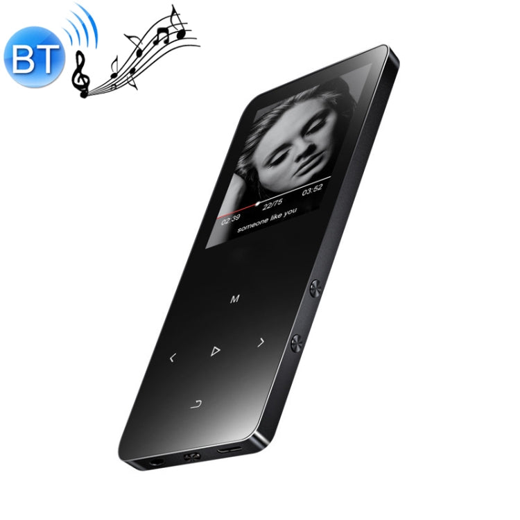X2 16GB 1.8 inch Touch Screen Metal Bluetooth MP3 MP4 Hifi Sound Music Player (Black) - Consumer Electronics by buy2fix | Online Shopping UK | buy2fix