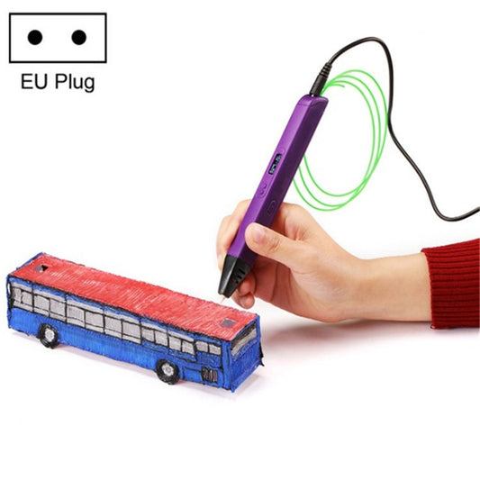 RP800A Childrens Educational Toys 3D Printing Pen, Plug Type:EU Plug(Purple) - Consumer Electronics by buy2fix | Online Shopping UK | buy2fix