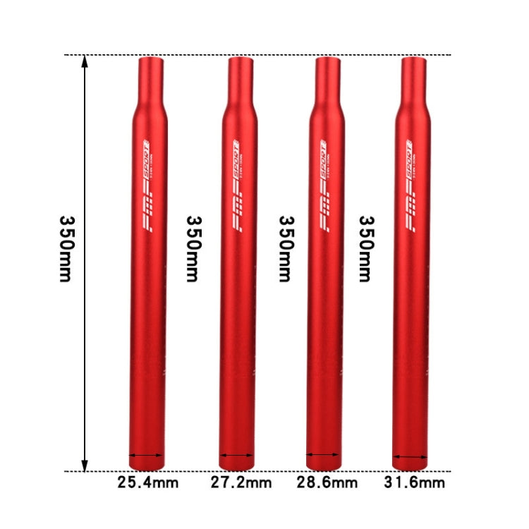 FMFXTR Aluminum Alloy Mountain Bike Extended Seat Post, Specification:25.4x350mm(Red) - Outdoor & Sports by FMFXTR | Online Shopping UK | buy2fix