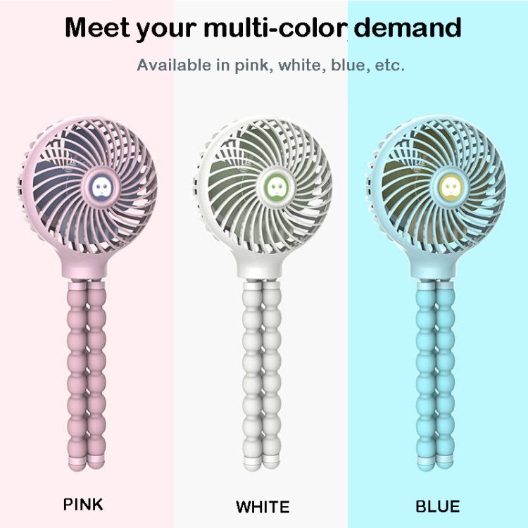 Octopus Deformed Cartoon Folding USB Rechargeable Mini Handheld Fan(Pink) - Consumer Electronics by buy2fix | Online Shopping UK | buy2fix