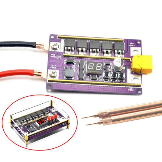 Model Airplane Battery Version 12V Digital Display DIY Battery Spot Welding Machine Pen Control, Style:6 Square Pen With Case - Home & Garden by buy2fix | Online Shopping UK | buy2fix