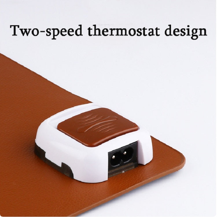 220V Electric Hot Plate Writing Desk Warm Table Mat Blanket Office Mouse Heating Warm Computer Hand Warmer Desktop Heating Plate, Color:Brown Small Size, CN Plug - Mouse Pads by buy2fix | Online Shopping UK | buy2fix