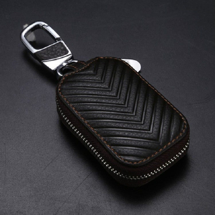 Multifunctional Hook Up Leather Car Key Bag(Coffee) - Car Key Cases by buy2fix | Online Shopping UK | buy2fix