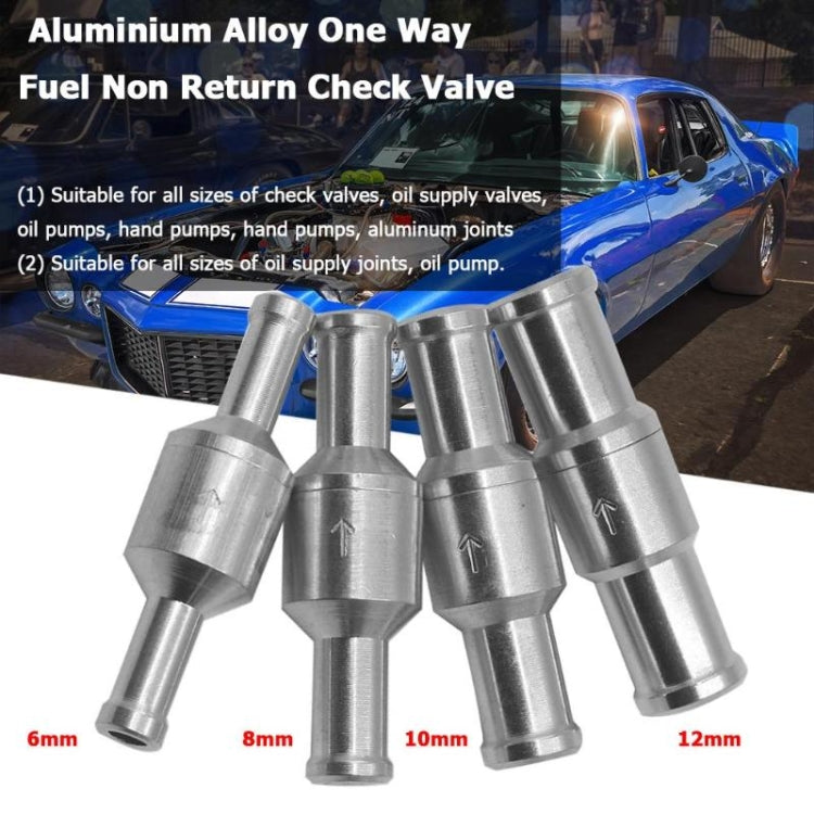 Car Aluminum Alloy Gasoline Fuel Check Valve, Size:M10(Silver) - In Car by buy2fix | Online Shopping UK | buy2fix
