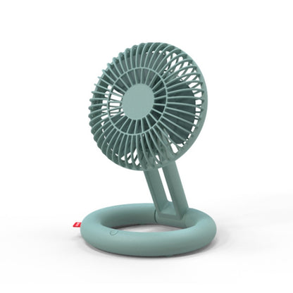 Desktop Folding Fan USB Charging Circulation Fan Mini Handheld Portable Laying Fan(Green) - Electric Fans by buy2fix | Online Shopping UK | buy2fix