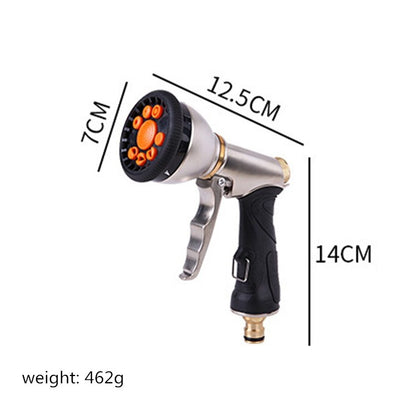 Electroplating Multifunctional High-pressure Water Gun 9 Function Front Trigger Car Wash Water Gun - Car Washer & Accessories by buy2fix | Online Shopping UK | buy2fix