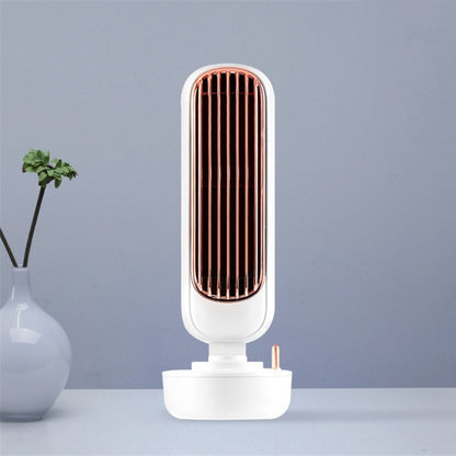 Retro Humidification Tower Fan USB Leafless Fan Water Cooling Spray Humidification Desktop Fan Cooler(White) - Consumer Electronics by buy2fix | Online Shopping UK | buy2fix